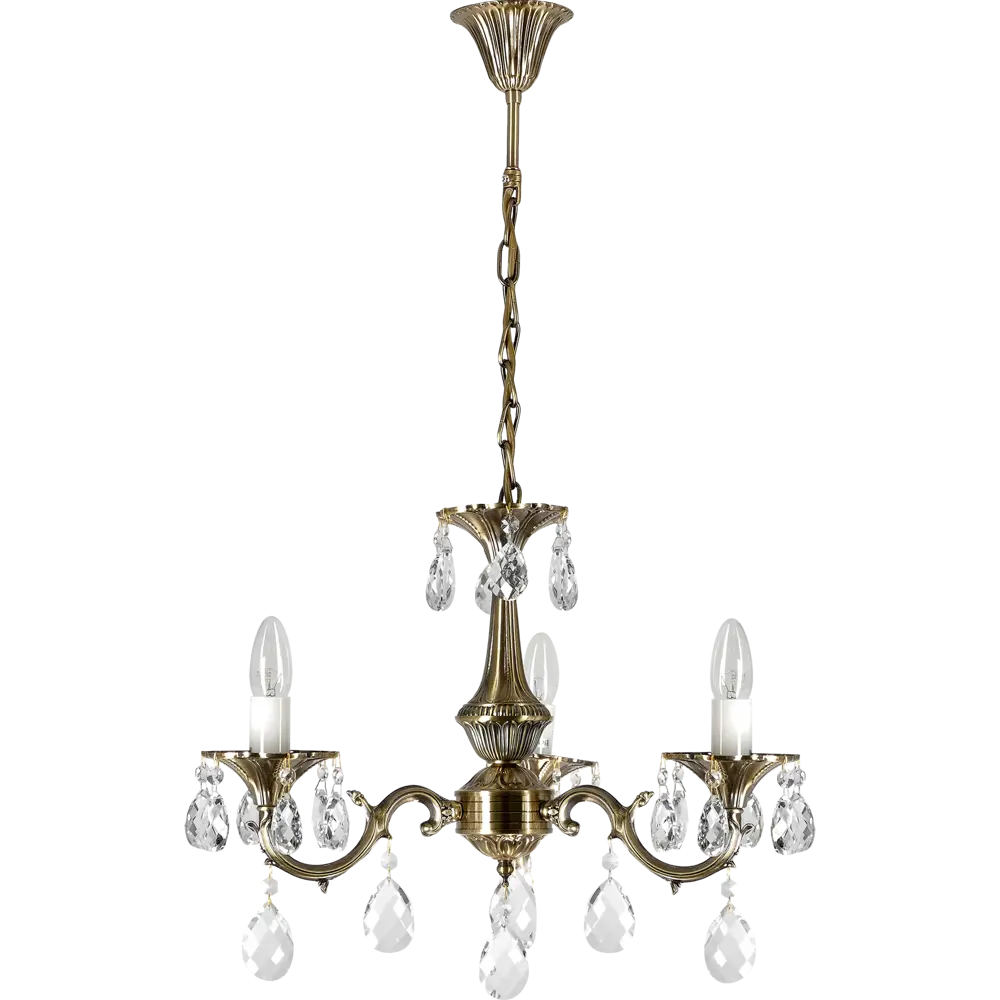 Люстра Люкс 3xE14x60 Вт, металл/хрусталь, цвет бронза WINK STLM-2134122 - Вид №10