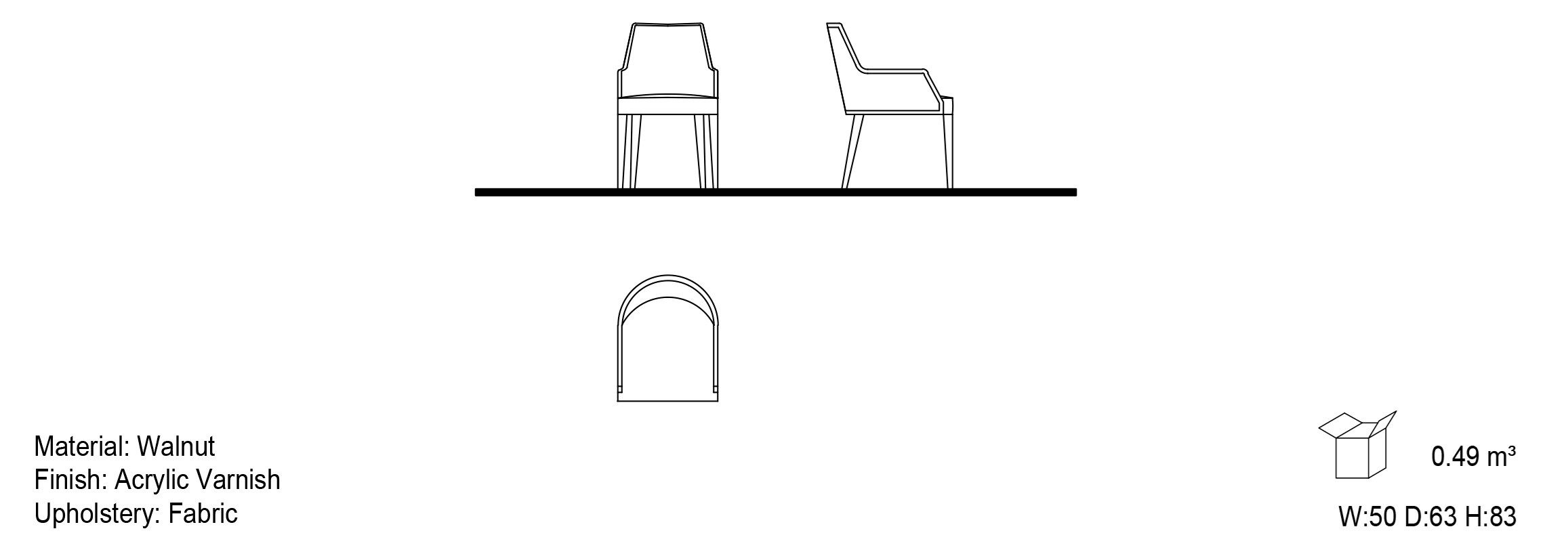 Кожаный мягкий стул Mobi MONACO ARCH-00037612 - Вид №3