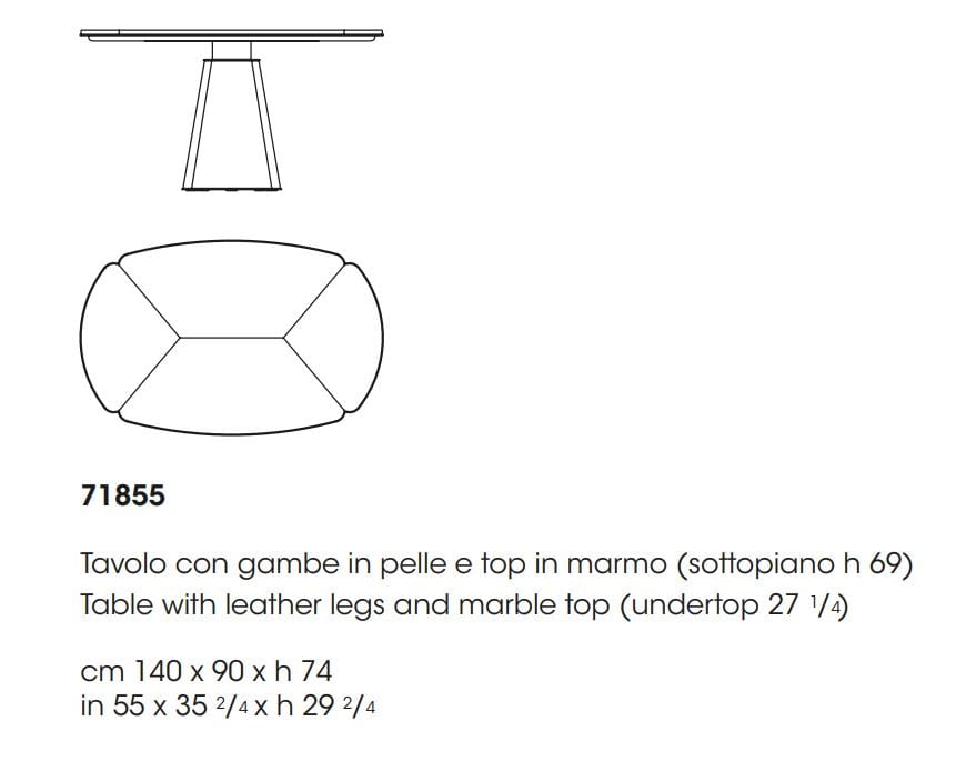 Овальный мраморный стол Giorgetti FLORIA ARCH-00074770 - Вид №7