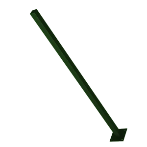 91082262 Столб для забора Ювента 60x60 Н-2000мм c приваренной пластиной 120x120 цинк и ППК RAL 6005 зеленый STLM-1345947