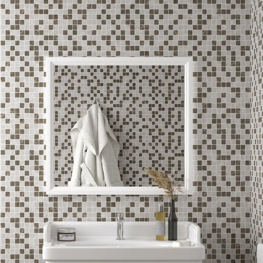 Мозаика настенная Kerama Marazzi Феррара-фоджа 20x50 см глянцевая цвет коричневый/серый 84407401 STLM-2151120