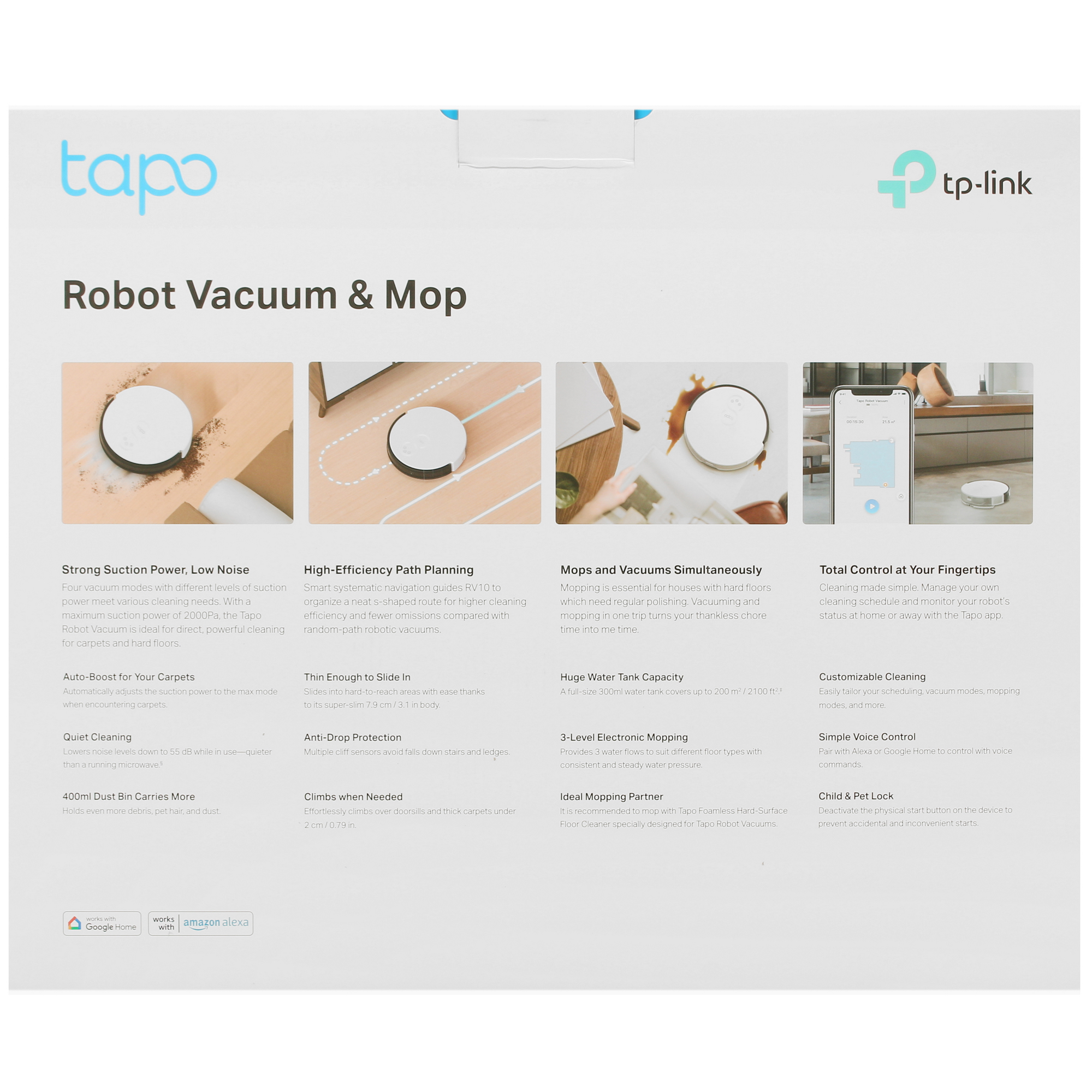 5411521 Робот-пылесос TP-Link Tapo RV10 белый STDN-0144643 - Вид №9