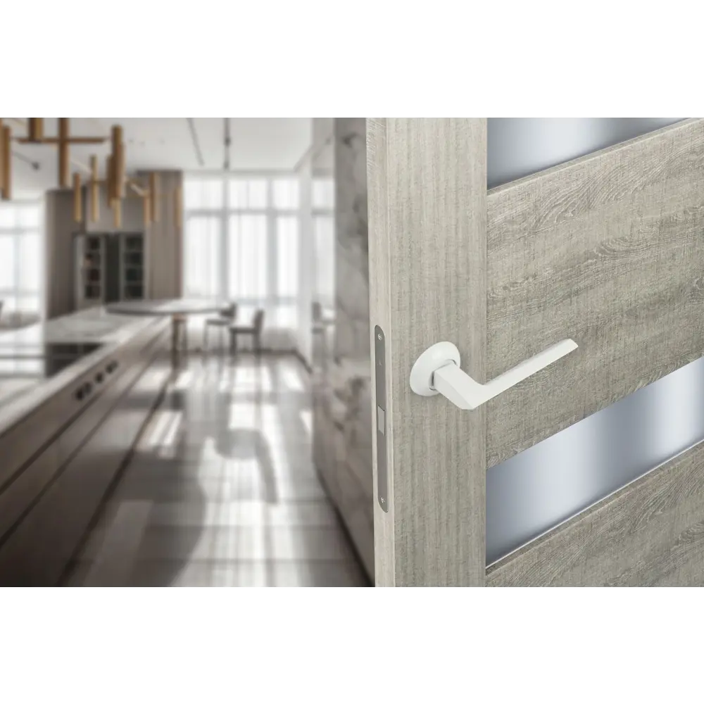 Дверные ручки EDSON EDS-69H-R1 в элегантном белом исполнении 85170505 STLM-0059402 - Вид №6