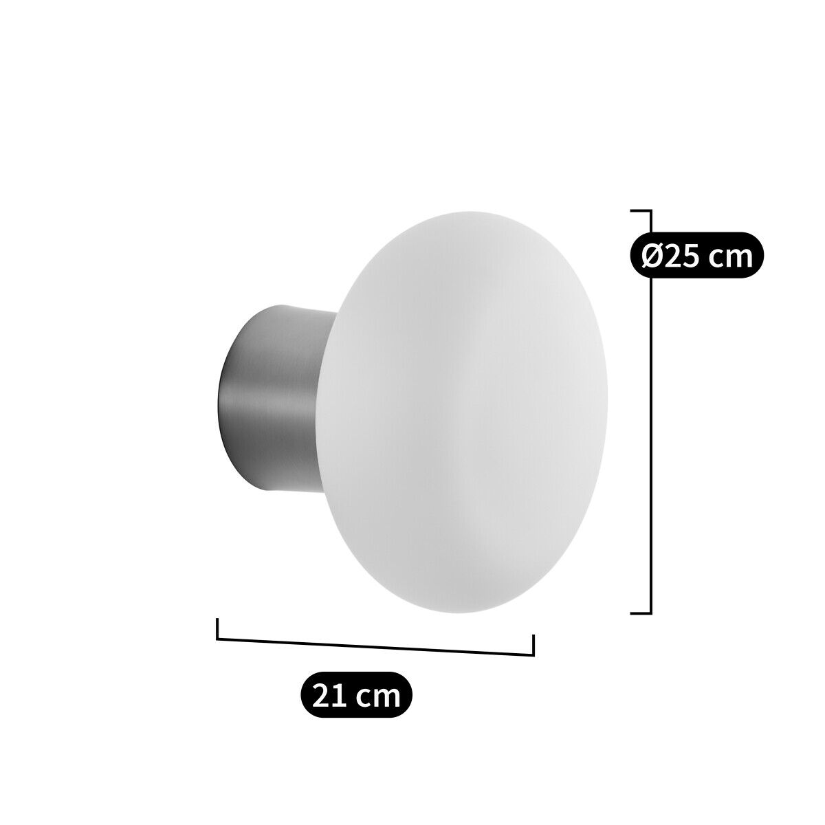 Настенный светильник / потолочный светильник из опалового стекла и металла AMPM FAITH ARCH-00144504 - Вид №12