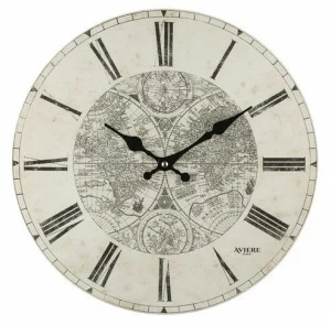 Часы настенные с римскими цифрами 35 см светло-серые с черным Aviere AVIERE  00-3872836 Серый;черный