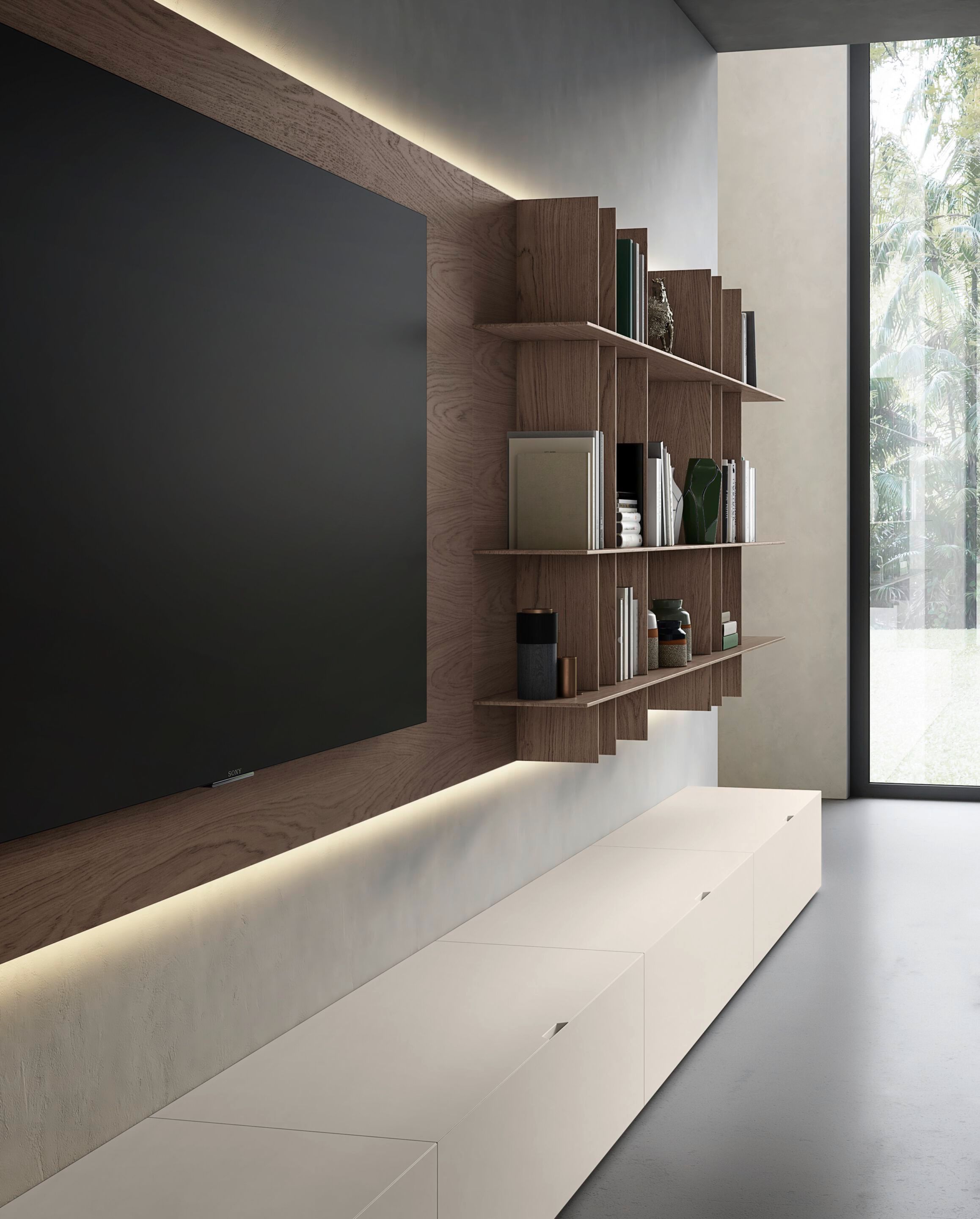 Деревянная оборудованная стена Olivieri CUBE 6 ARCH-00123672 - Вид №4