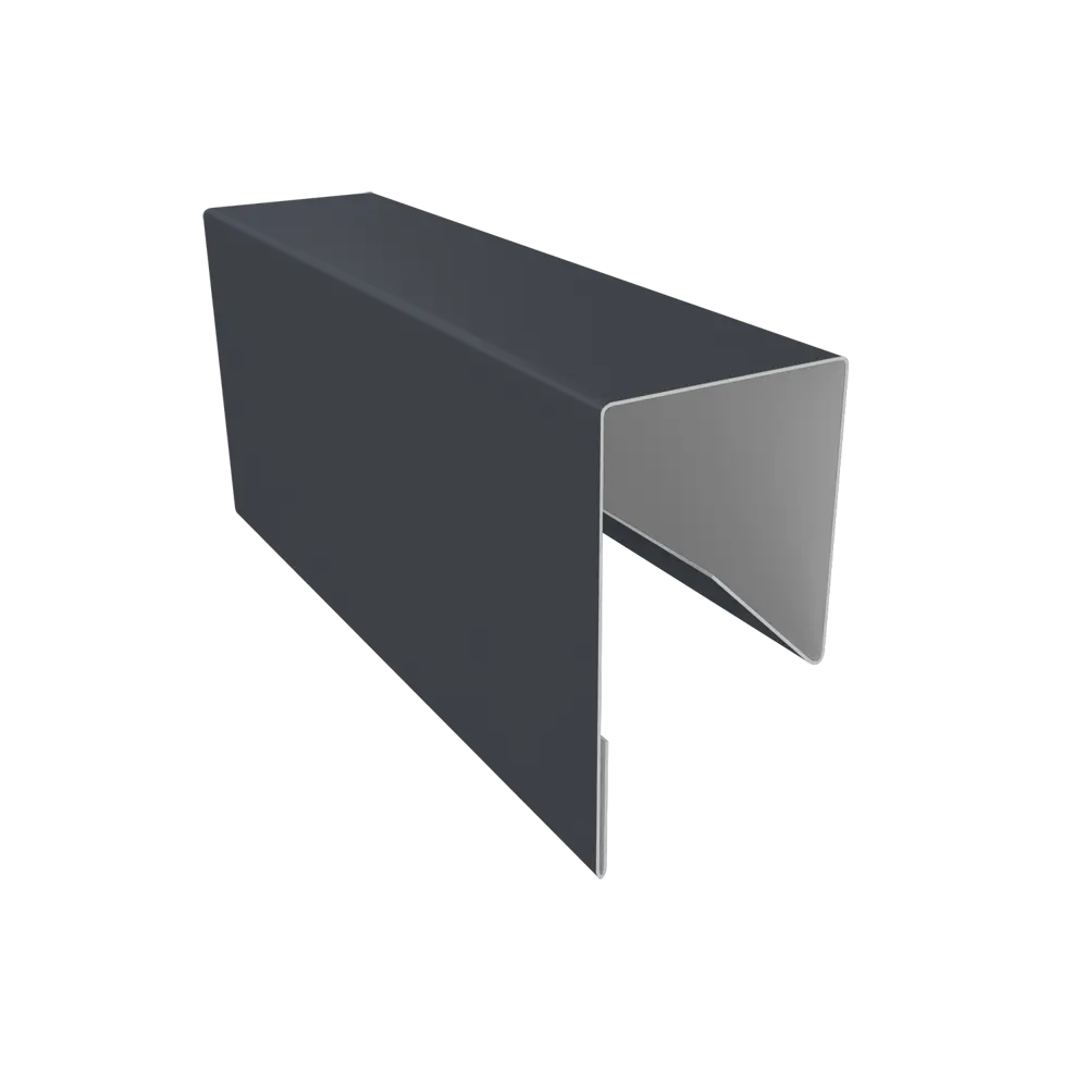 П-планка для профнастила C8 2 м 0.4 мм RAL 7024 серебристый Santreyd STLM-2203985