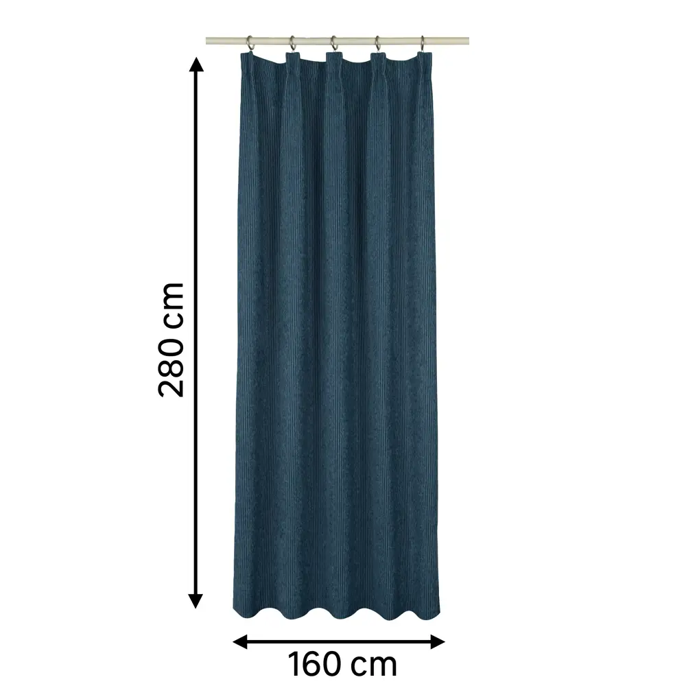 Штора на ленте Inspire Behar 160x280 см цвет голубой 89343233 STLM-2029050  - Вид №2