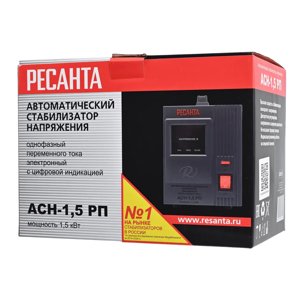 Стабилизатор напряжения Ресанта АСН-1.5 РП 1.5 кВт STLM-2194372 - Вид №15