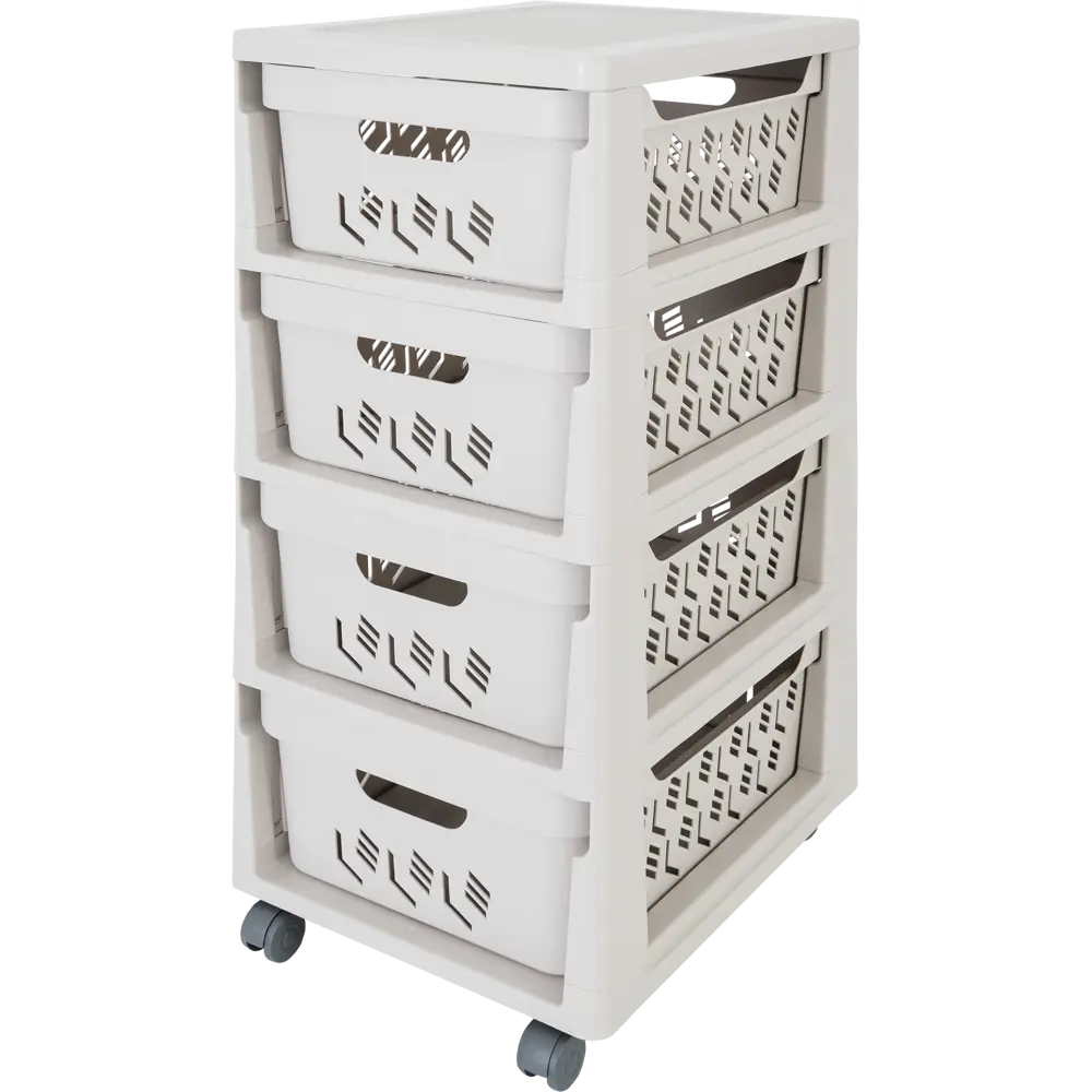 Комод DeLUXE 4 ящика 30x38.5x69 см пластик цвет бежевый 82995146 STLM-2203109 Santreyd 