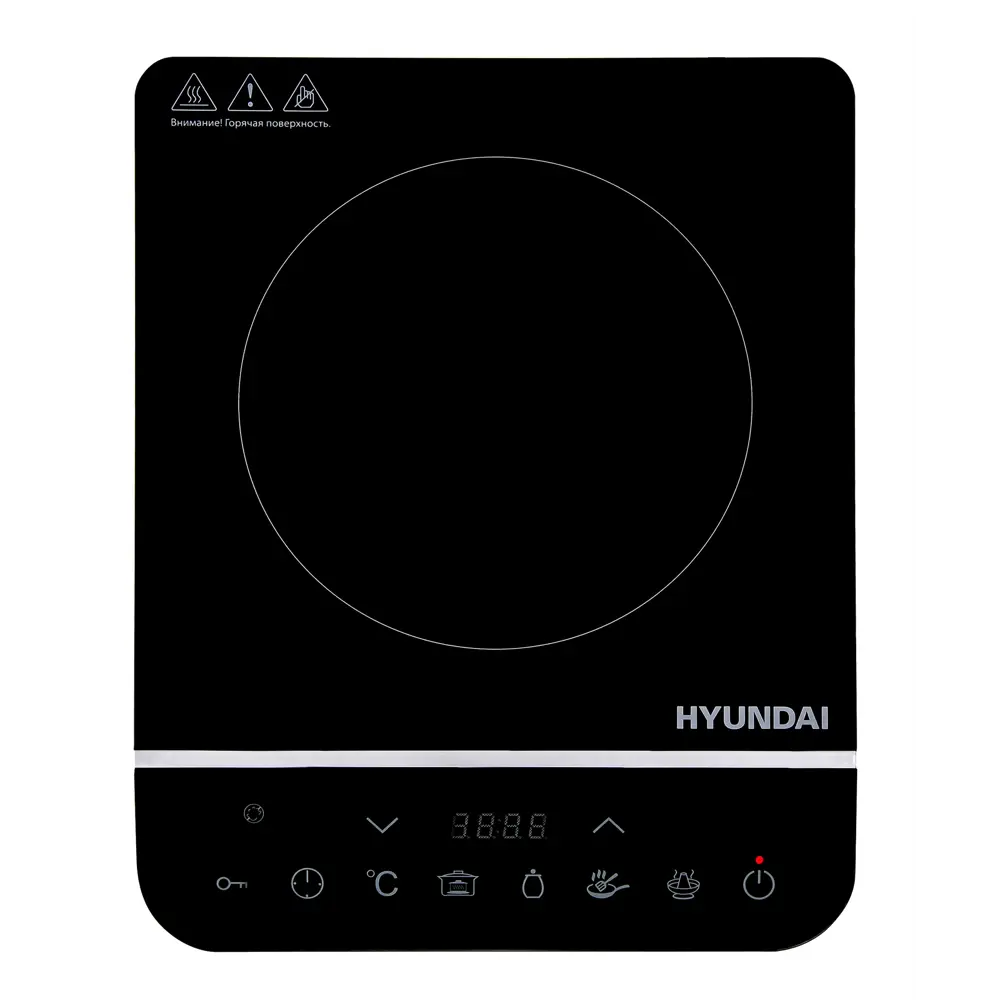 Индукционная настольная плита Hyundai HYC-0104 28 см 1 конфорка цвет черный Santreyd STLM-2143587
