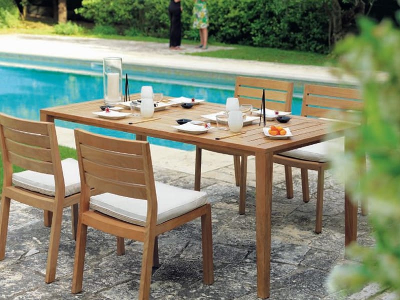 Деревянный прямоугольный садовый стол Ethimo Friends ARCH-00152215 - Вид №3