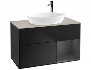 Villeroy&Boch Тумба под раковину Прямоугольная версия F903HGPD Finion Black Matt Lacquer