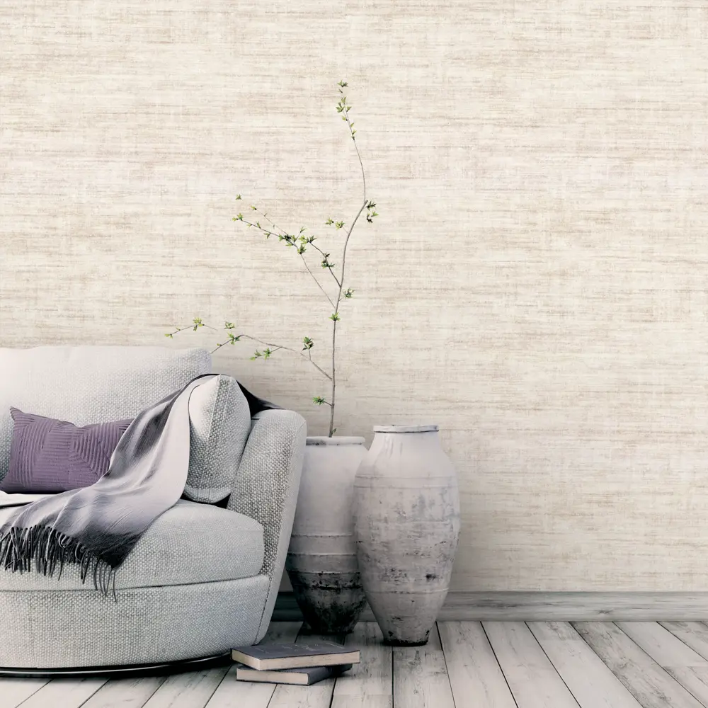 Флизелиновые обои Domani Casa Кампари бежевые с полосами 1.06 м 89440762 STLM-1581971 - Вид №3