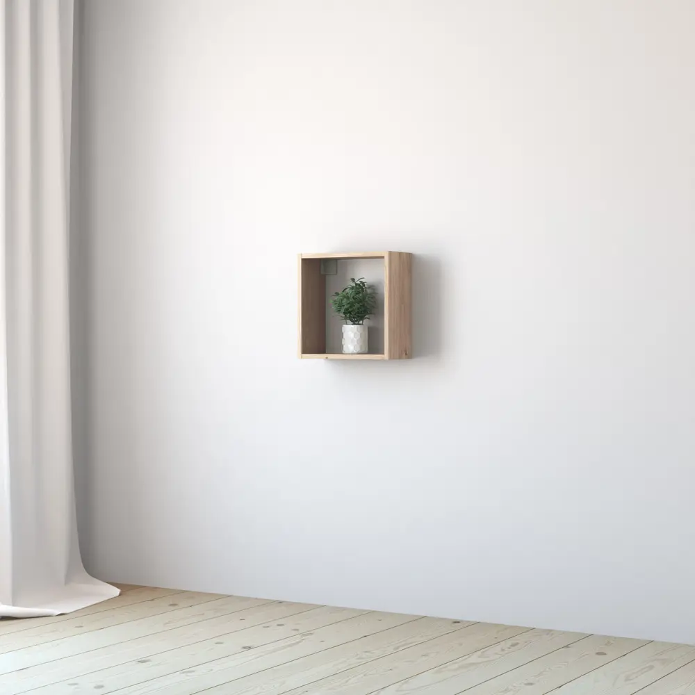 Стеллаж SPACEO KUB 1/2К, 36х36х15,9 см, цвет дуб STLM-2185544 - Вид №3