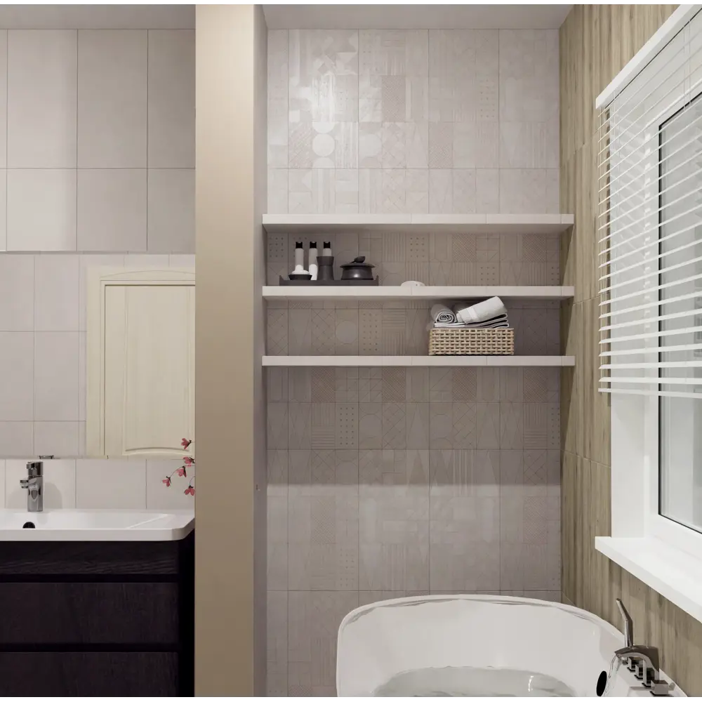 Настенная плитка Axima Фишт Геометрия 30x60 см 1.62 м² матовая цвет светло-бежевый STLM-2164062