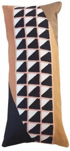Toulemonde Bochart Прямоугольная подушка из шерсти с геометрическими мотивами Cuscini