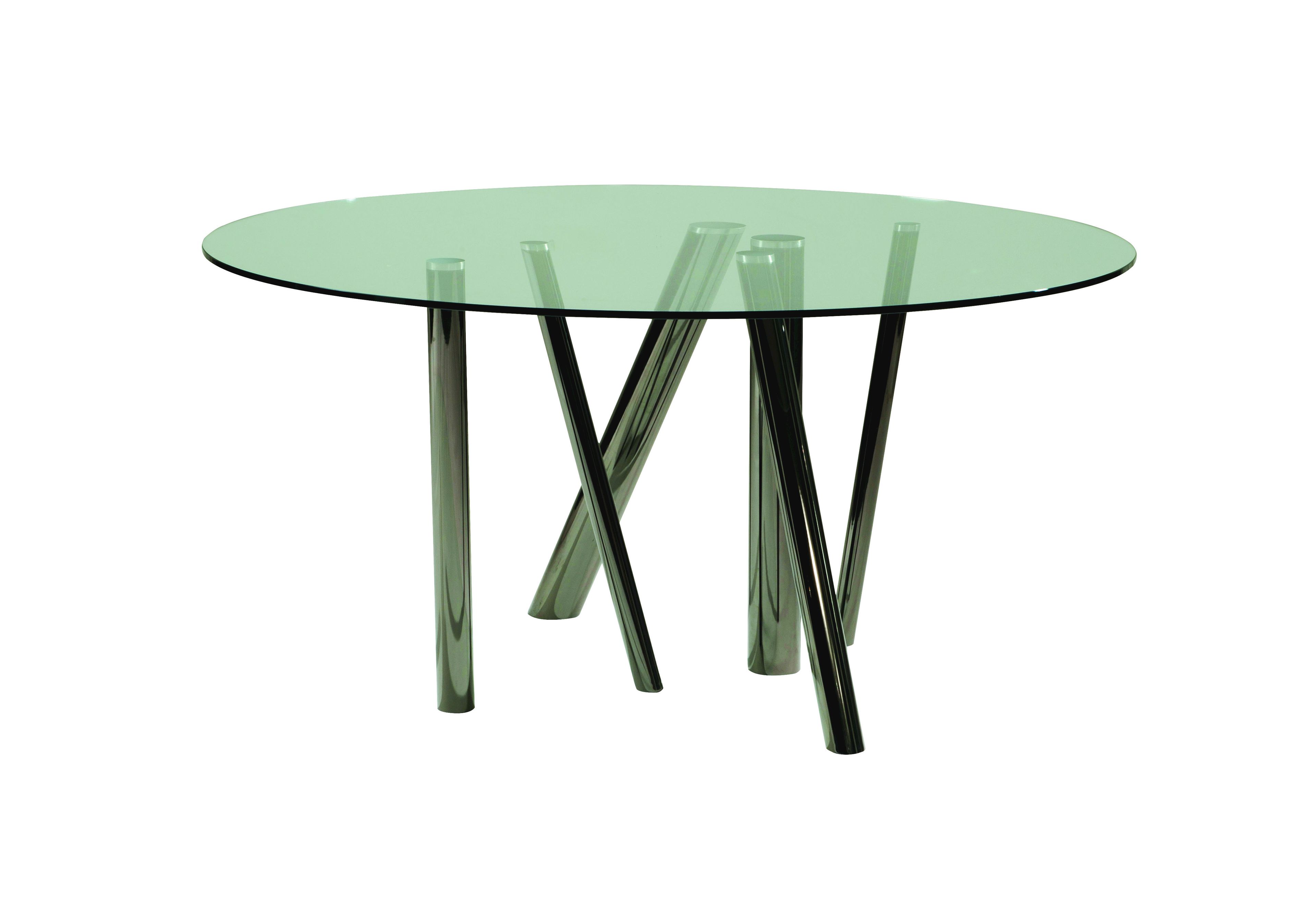 Круглый обеденный стол из закаленного стекла ROCHE BOBOIS Les Contemporains ARCH-00030035 - Вид №1