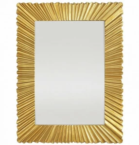 Зеркало прямоугольное настенное золото "Боско" LOUVRE HOME ДИЗАЙНЕРСКИЕ, СОЛНЦЕ 119369 Золото