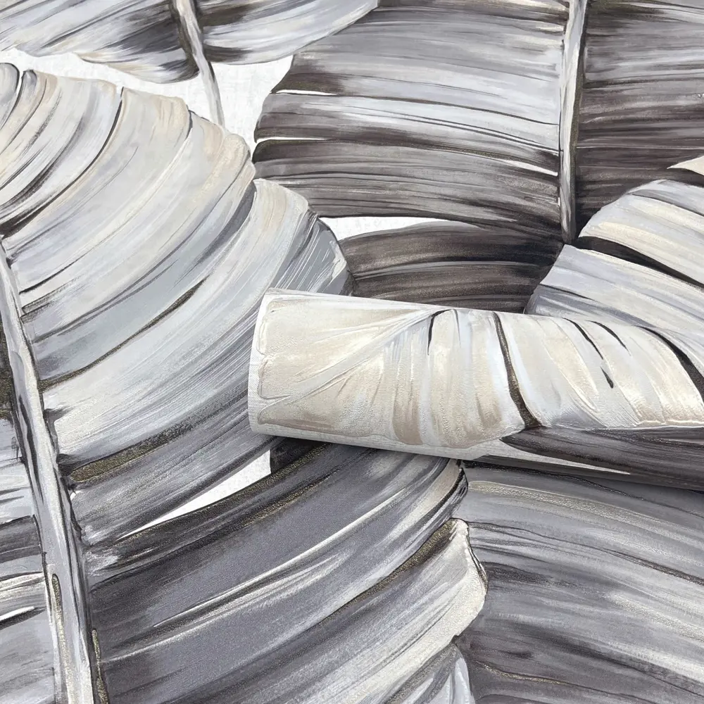 Erismann Bali: серые флизелиновые обои с растительным орнаментом 89420889 STLM-1563443 - Вид №2