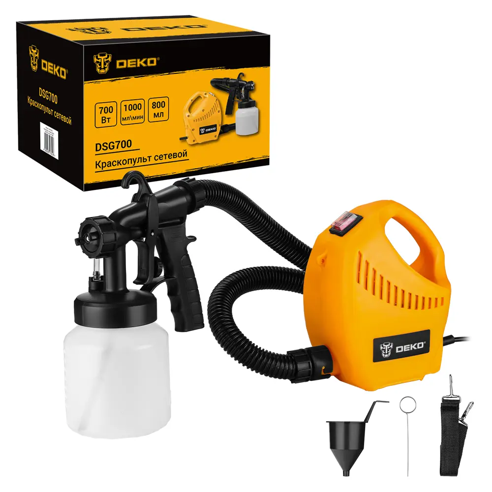 Краскопульт сетевой Deko DSG700, 700 Вт, 1 л/мин STLM-2086664