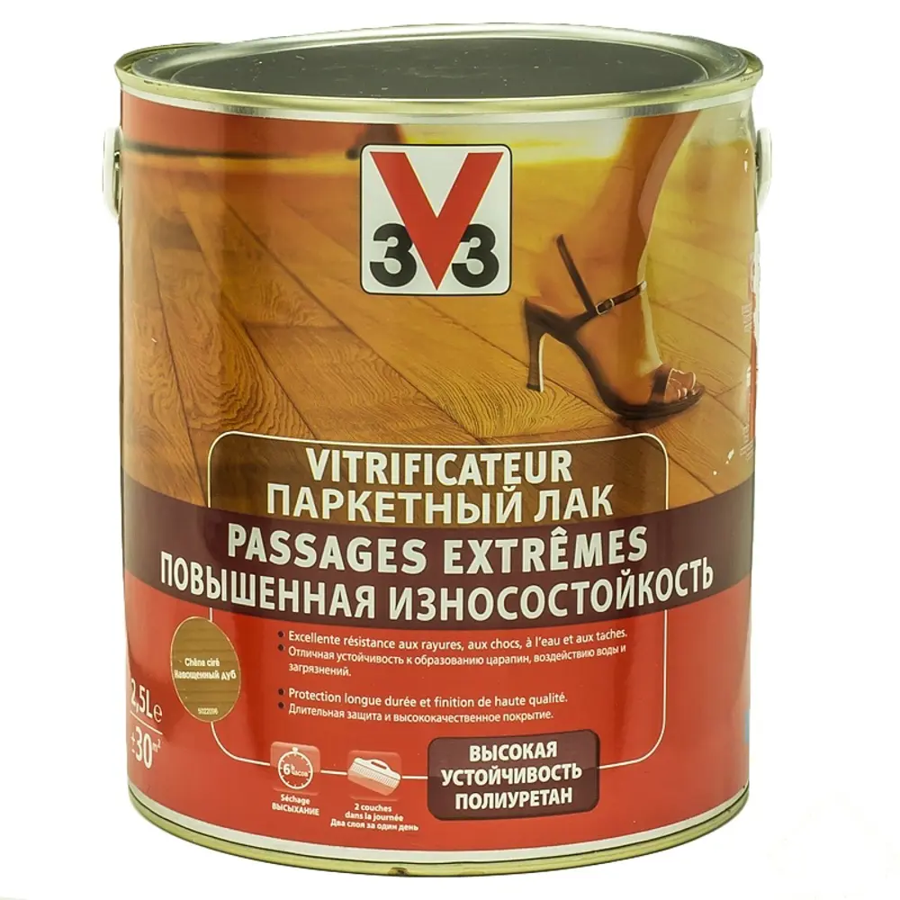 Лак паркетный V33 водный цвета дуб 2.5 л STLM-2142341