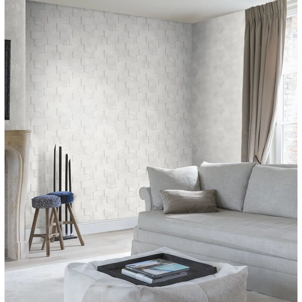 Обои флизелиновые Inspire Muro белые 1.06 м 193501 STLM-2100623 - Вид №4