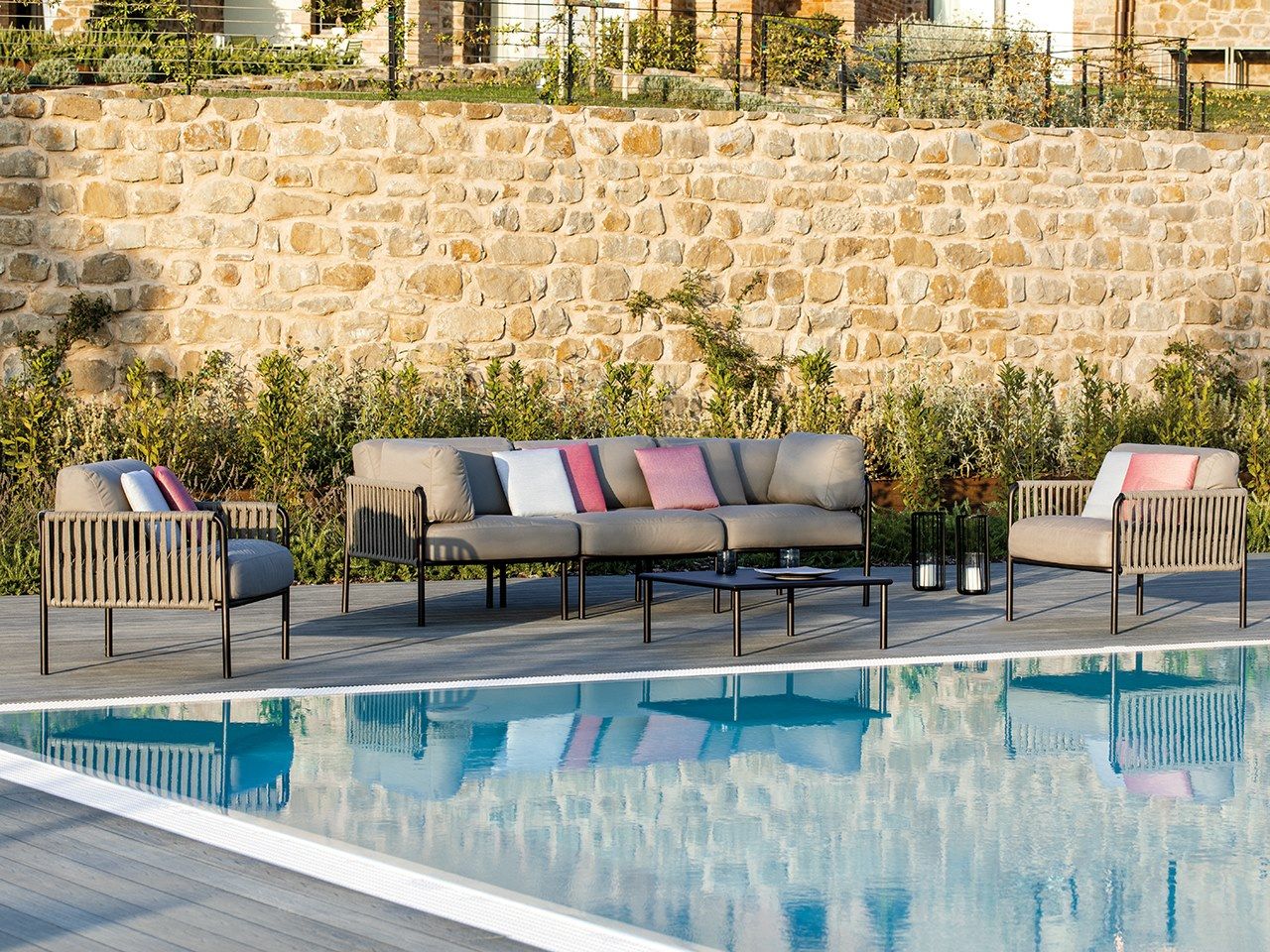 Акриловая ткань угловой садовый стул Vermobil Ки-Уэст ARCH-00080194 - Вид №3