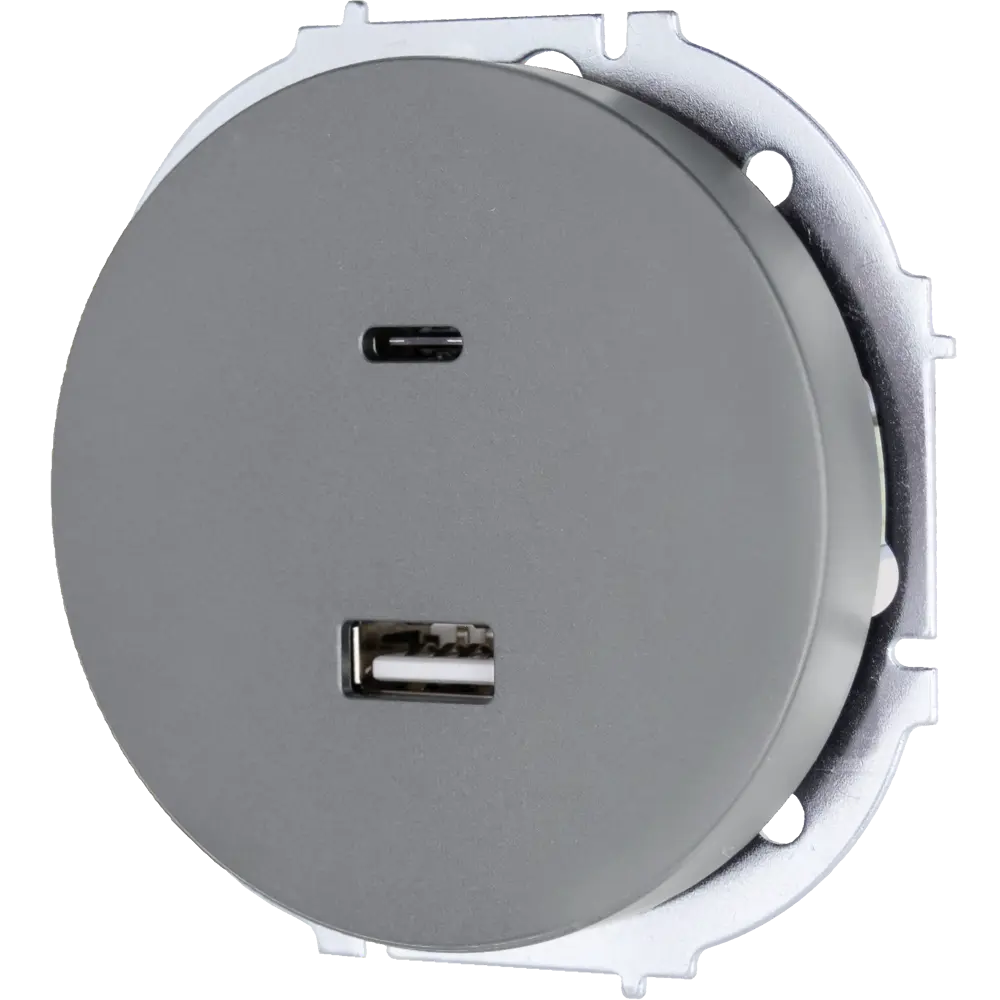Розетка TC+USB встраиваемая Osen цвет серый LEZARD STLM-2024912