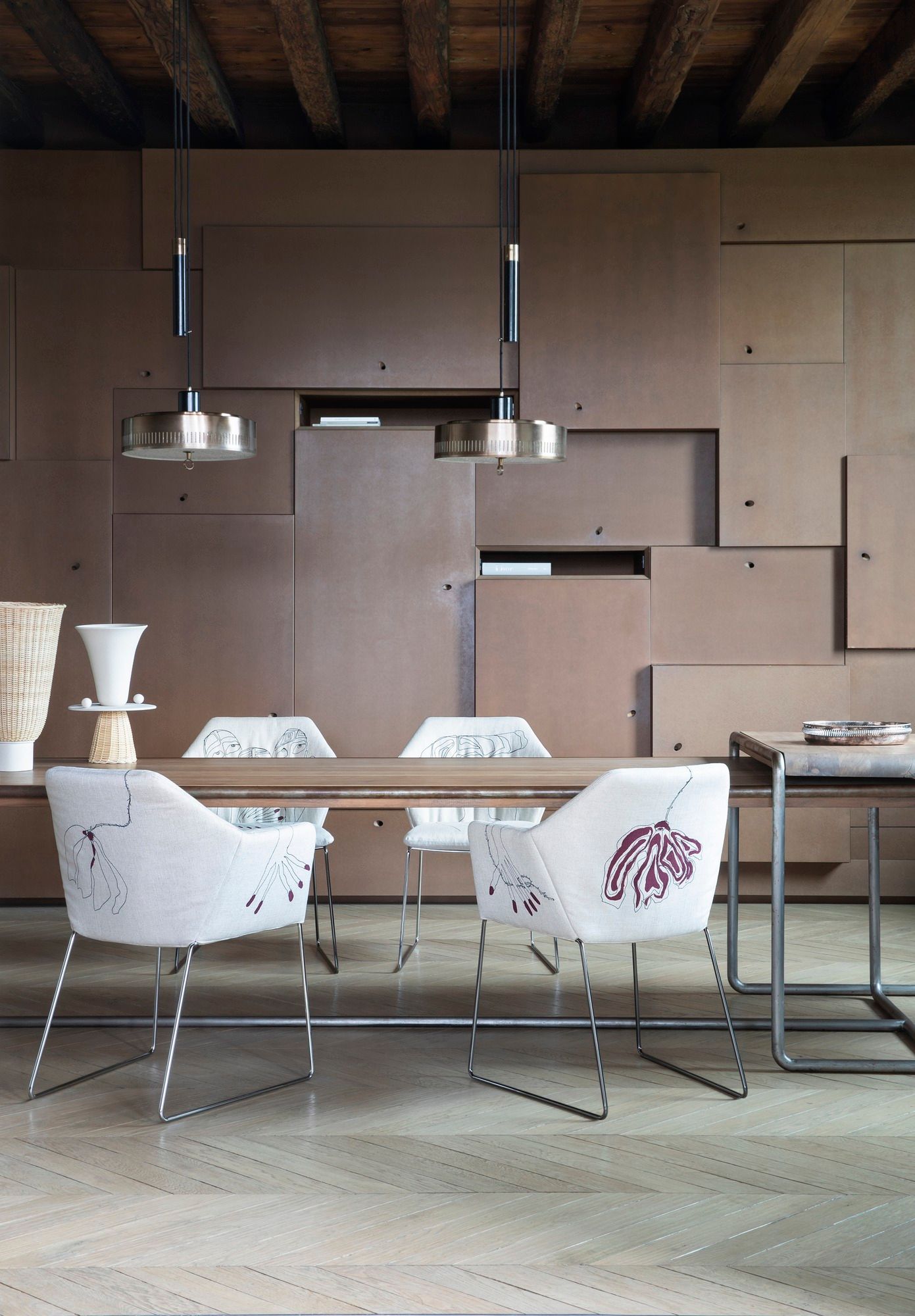 Тканевый стул с подлокотниками Saba Italia Нью-Йорк ARCH-00121686 - Вид №6