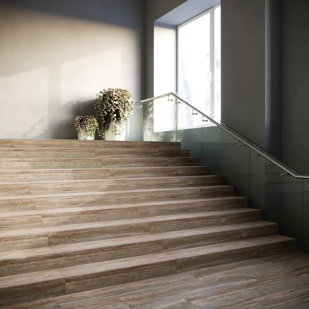 Estima Sun Deck SU01 - керамогранитная ступень с текстурой дерева 30x120 см 83884384 STLM-0045390