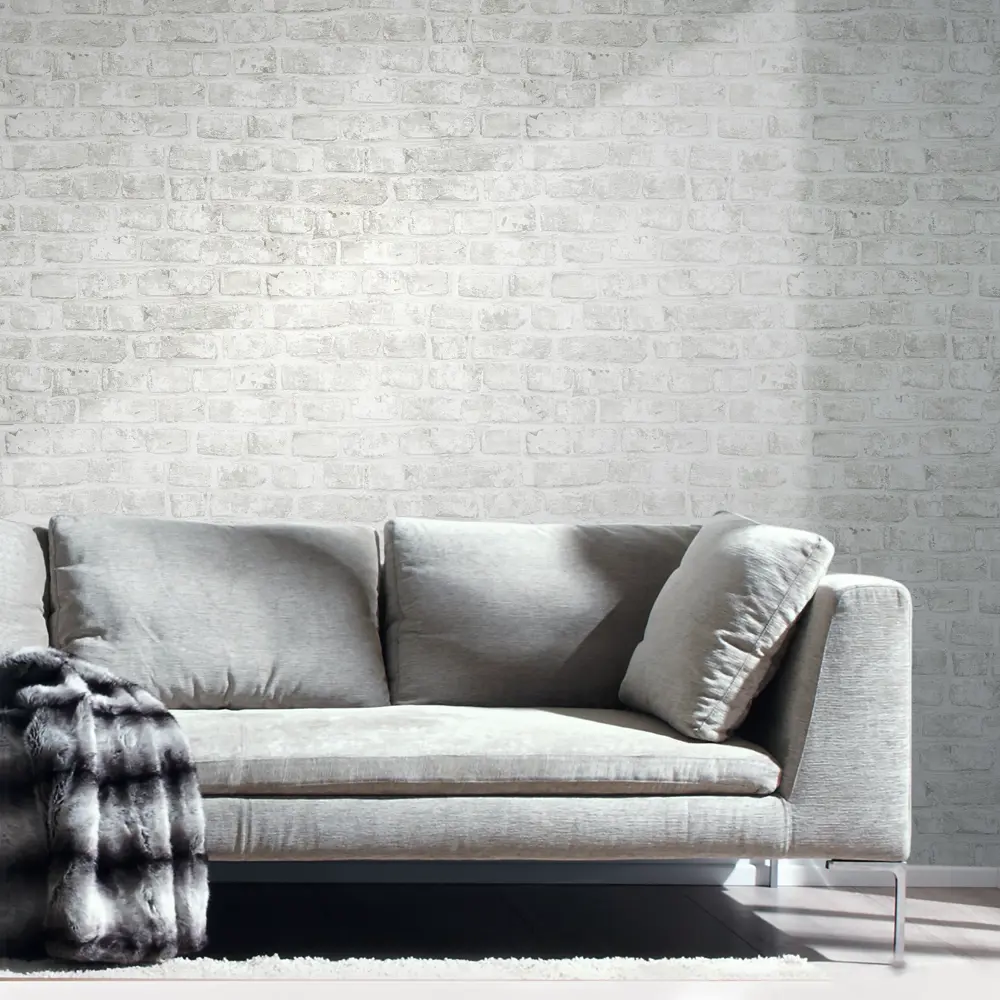 Обои флизелиновые Inspire Brick серые 1.06 м 636628 STLM-2166157 - Вид №2