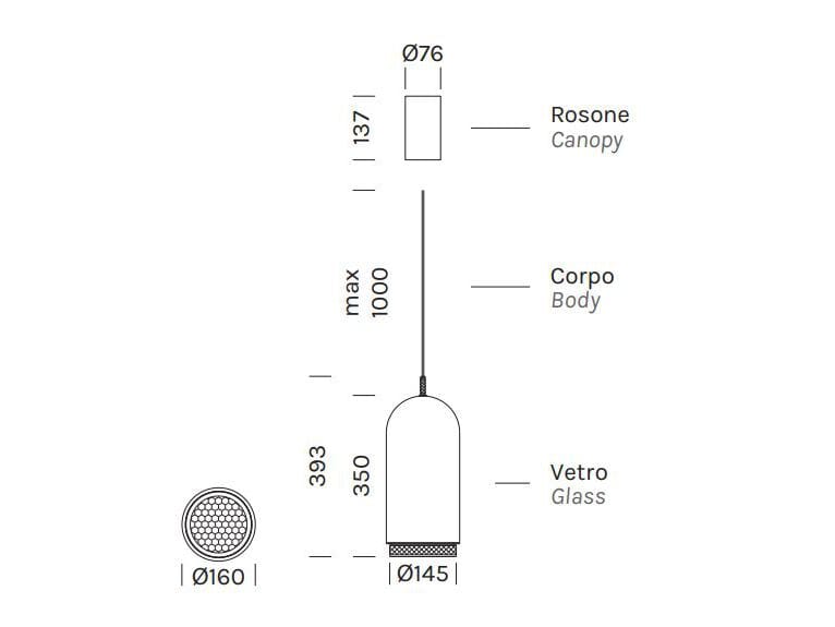 Подвесной светильник ручной работы из дутого стекла Olev Curuba ARCH-00060658 - Вид №7