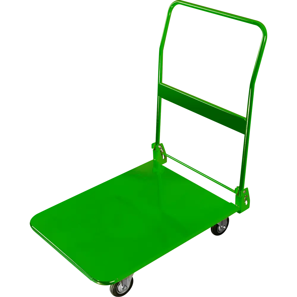 Тележка платформенная нагрузка 250 кг 4 колеса цвет оранжевый СТРОЙМАШ STLM-2211399