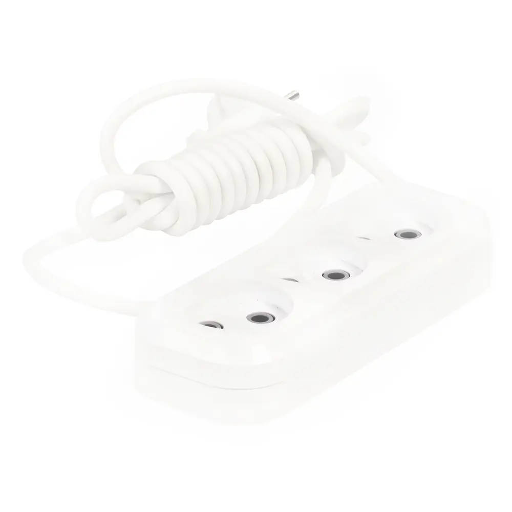 Удлинитель без заземления Lux 3 розетки 2 м цвет белый STLM-2154880