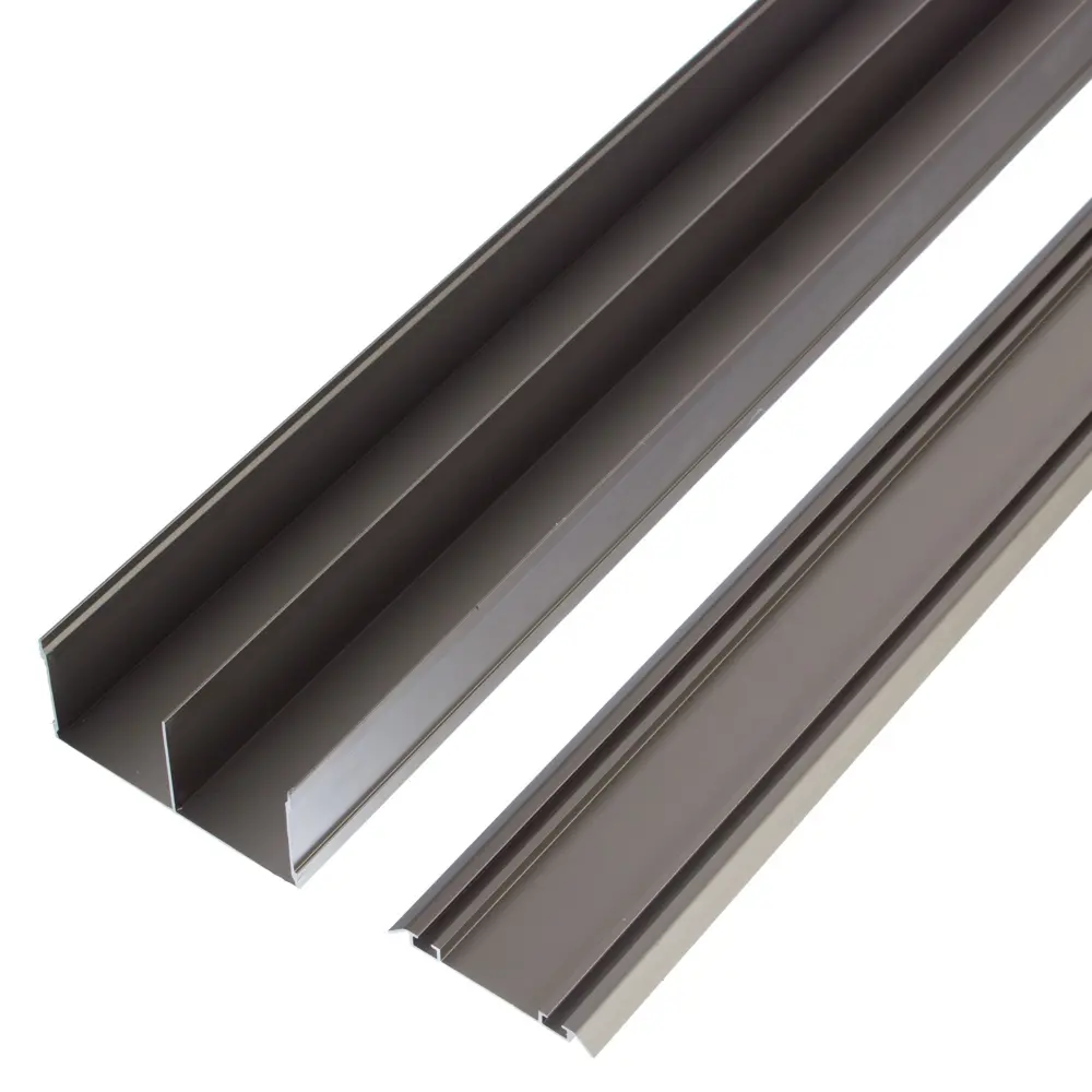 Комплект направляющих для дверей Spaceo 1183 мм алюминий цвет шампань STLM-2135970 - Вид №2