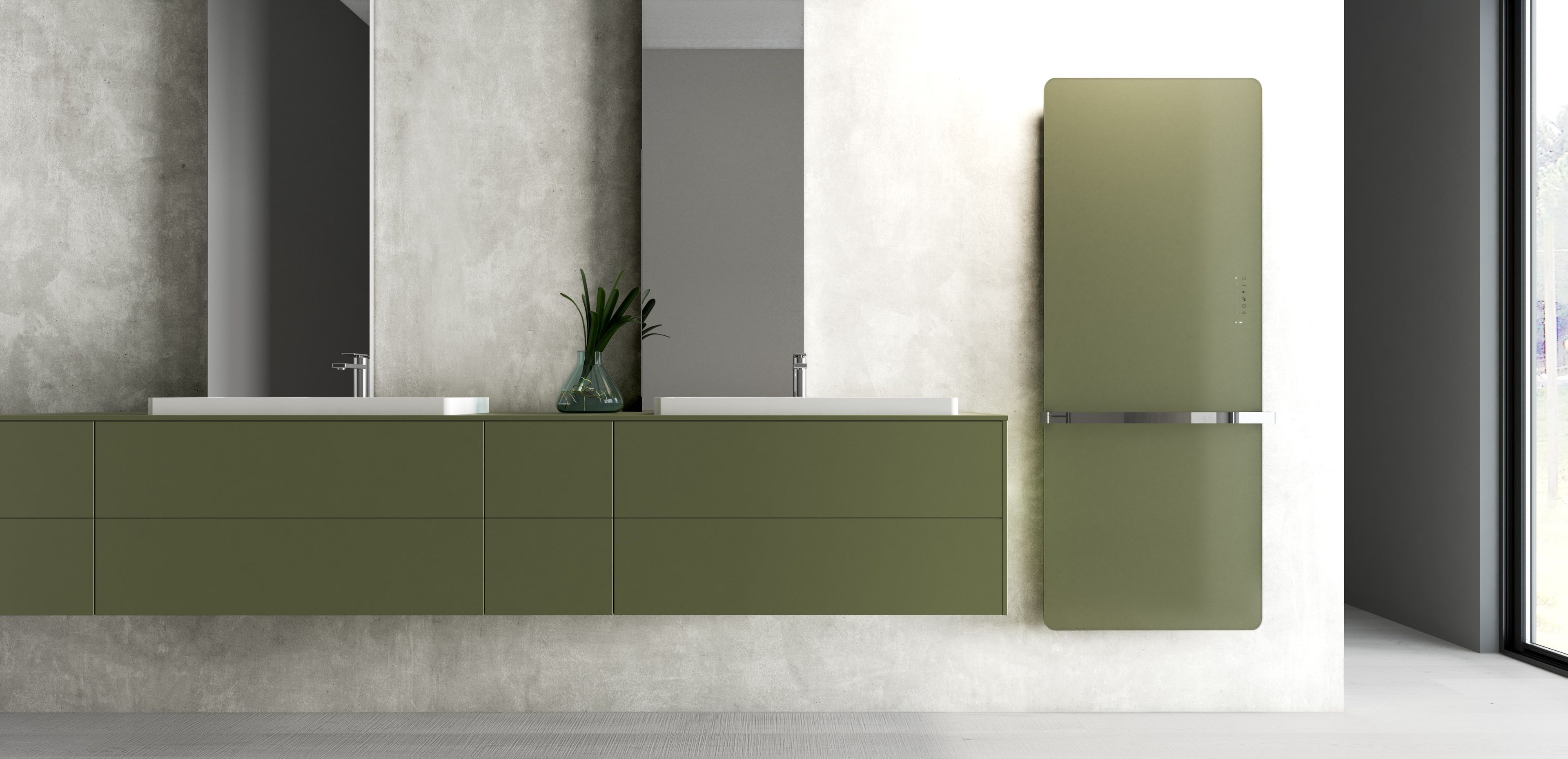 Настенный стеклянный электрический полотенцесушитель DISENIA Гелиос ARCH-00017032 - Вид №4