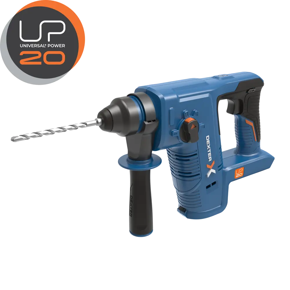 Перфоратор SDS-plus Dexter 20VRH2-17.1, 20 В Li-ion, 1.7 Дж, без АКБ и ЗУ STLM-2158048
