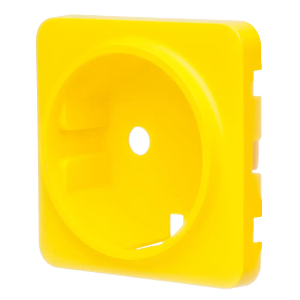 Накладка для розетки с заземлением Lexman Cosy, цвет лимонный STLM-2164395 - Вид №1