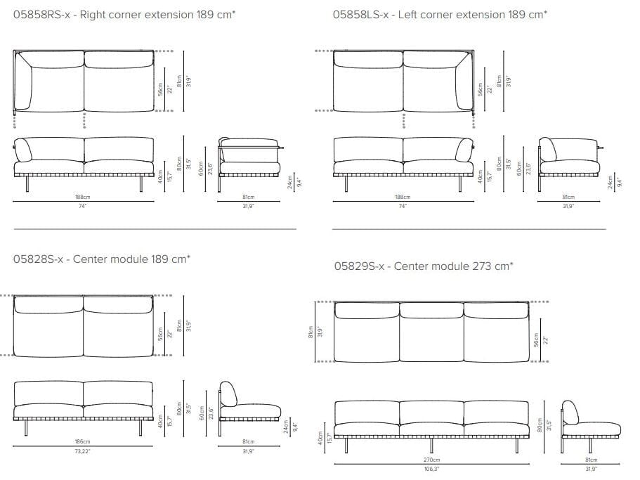Ткань диван TRIBÙ Natal Alu ARCH-00017591 - Вид №11