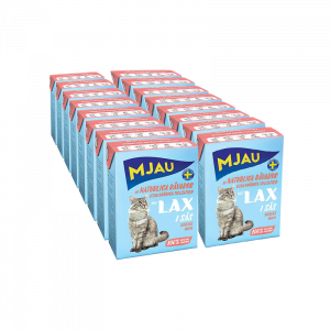 ПР0040569*16 Корм для кошек мясные кусочки в соусе с лососем конс. (упаковка - 16 шт) MJAU