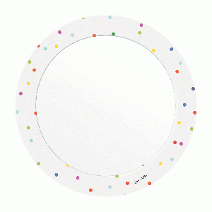 Зеркало белое круглое с принтом "Точки" Bruno BONESSI BONESSI 081623 Разноцветный