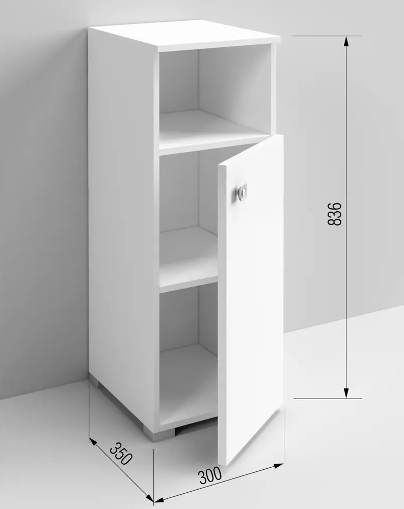 91140434 Шкаф для ванны напольный Regent style Виола1д1н левый 30x83.6см цвет белый STLM-0496979
