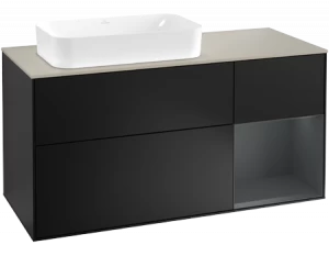 Villeroy&Boch Тумба под раковину Прямоугольная версия F283HGPD Finion Black Matt Lacquer