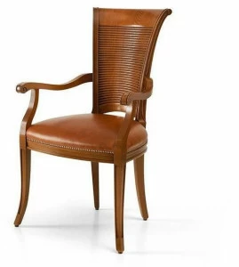 Caroti Мягкое кожаное кресло с подлокотниками Sestante 1019a