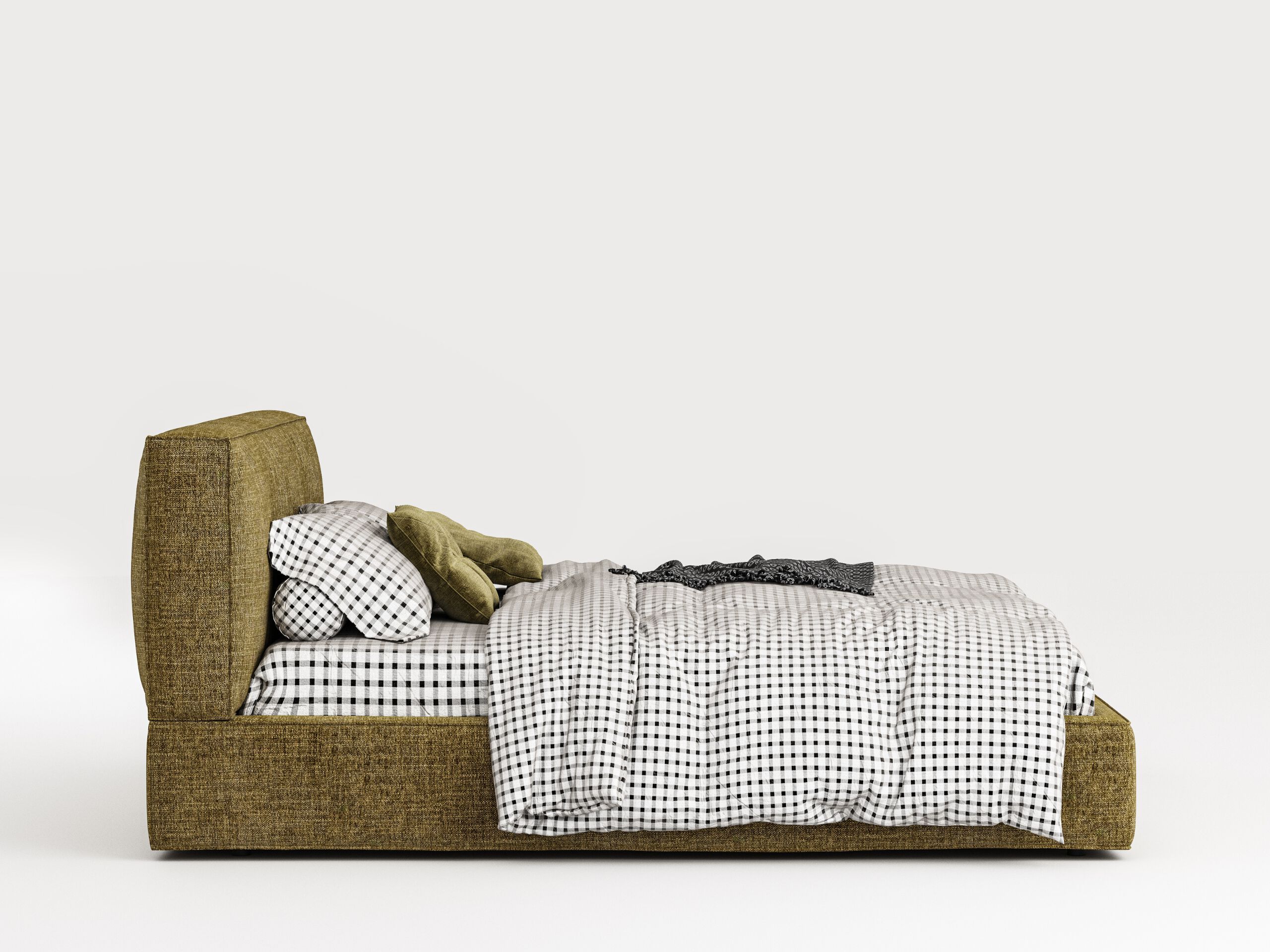 Двуспальная кровать с мягким изголовьем Woodsoft BERN II ARCH-00104736 - Вид №1