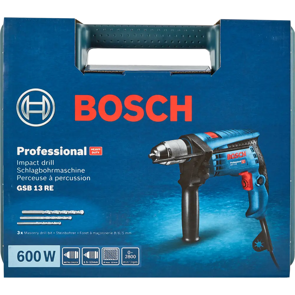 Дрель ударная сетевая Bosch Professional GSB 13 RE, 600 Вт STLM-2193250 - Вид №13