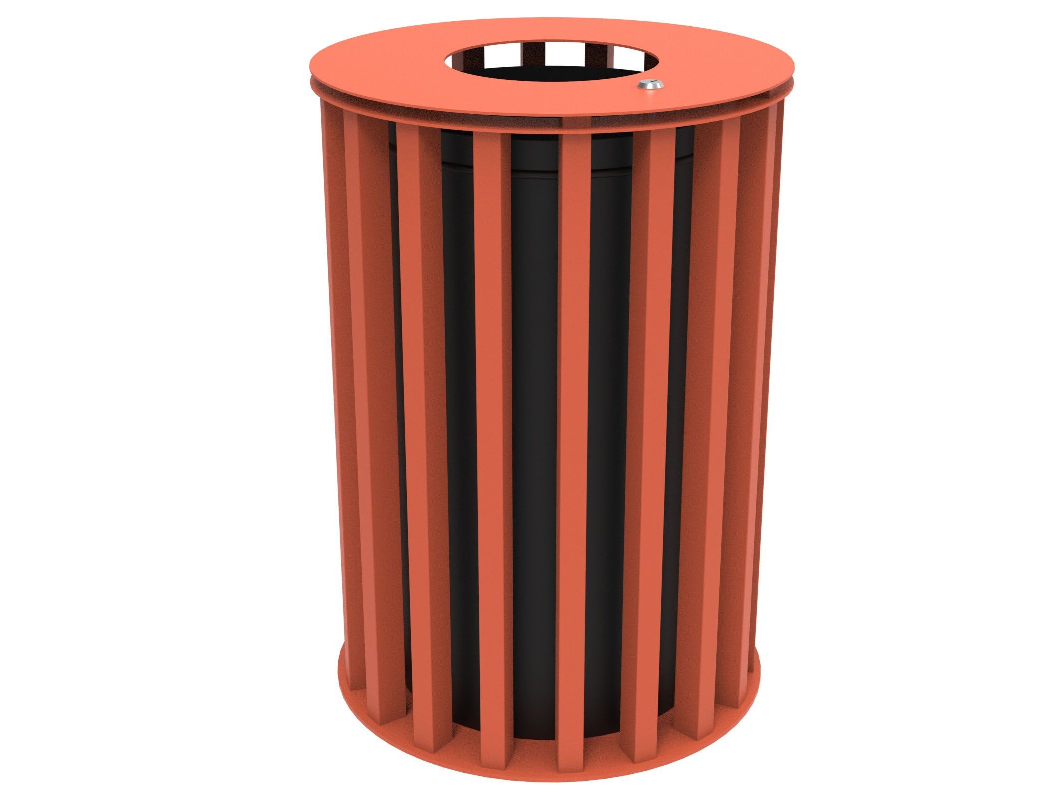 Оцинкованная стальная корзина для мусора с крышкой Lazzari Динамо ARCH-00087800 - Вид №4