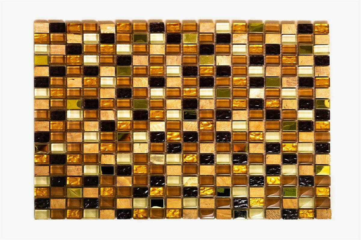 91024930 Мозаика стеклянная BXGS091 30х30см цвет коричневый стекло STLM-0446011 KERAMOGRAD
