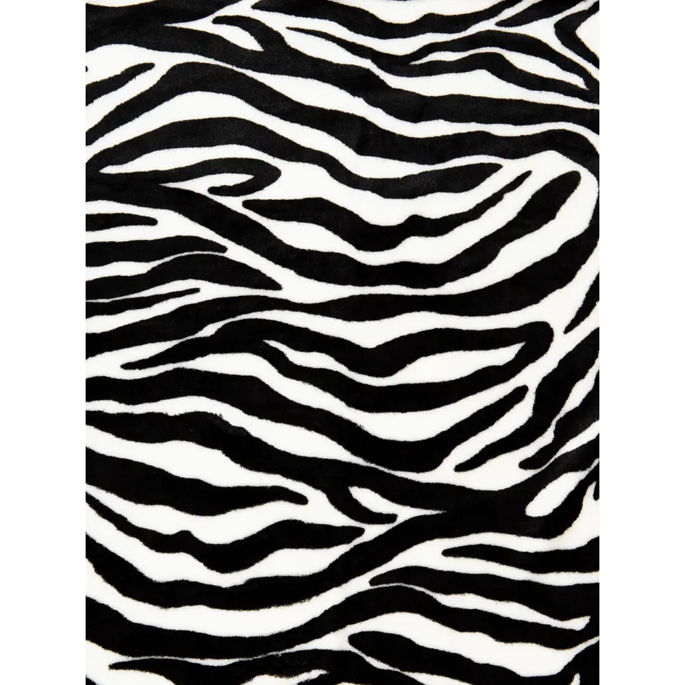 Плед Зебра 150x200 см фланель цвет черный TEXREPUBLIC Печатный STLM-2021471 - Вид №2